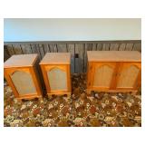 Three-Piece Wood Stereo Set