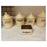 Pfaltzgraff Ceramic Canisters with Lids