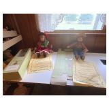 Calico Kate’s Handmade Cloth Dolls with COA