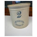 Two-Gallon Western Pottery Co. Stoneware Crock