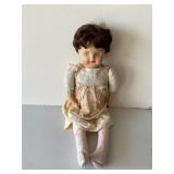 Composite Doll With Brown Hair and Cloth Body