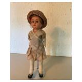 Bisque-Head Doll with Fabric Outfit