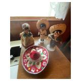 Mexican-Themed Cloth Dolls and Hat