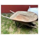 Metal and Wood Handled Wheelbarrow
