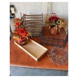Home Decor Items and Wire Basket