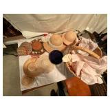 Decorative Doll Hats and Basket