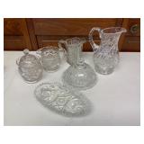 VTG Pressed and Cut Glass Tableware