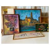 Four Framed Artwork Pieces