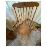 Wood Rocking Chair with Eagle Detail