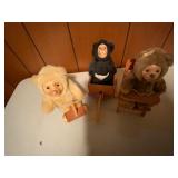 Raikes Plush Bears with Wooden Accessories