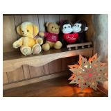Stuffed Toys and Illuminated Star Decoration
