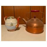 Copper Kettle and Japanese Porcelain Teapot