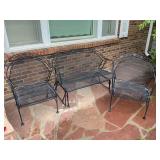 Black Metal Mesh Patio Seating Set