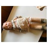 Cloth Doll with Painted Composite Head