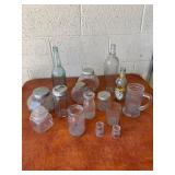 Vintage Glass Jars, Bottles, and Mugs Lot