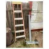 Bauer Fiberglass Ladder and Hand Truck