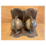Wooden Globe Bookends