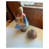 Handpainted Gourd and Folk Doll Figurine