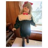 Ideal Doll with Green Velvet Dress