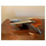 Chrome Hood Ornament with Amber Detail