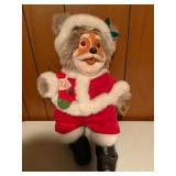 Raikes Bear Christmas Santa Doll Plush