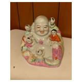 Porcelain Figurine of Buddha with Children