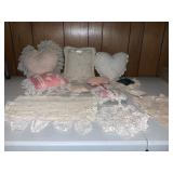 Handmade Lace and Fabric Cushions