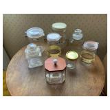 Eight Glass & Plastic ï¿½Storage Jars