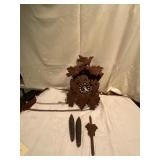 Carved Wood Cuckoo Clock with Weights