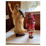 Traditional Cloth Dolls on Stands