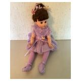 Poseable Plastic Doll in Lavender Outfit