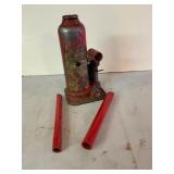 Red Metal Hydraulic Bottle Jack