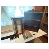 Wooden Wall Shelf and Curio Cabinet Set