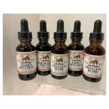 Five Herbal Tincture Bottles