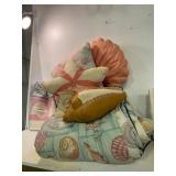 Ocean Shells Queen Comforter Set with Pillows