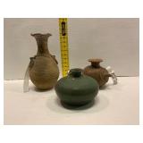 Three Small Ceramic Vessels