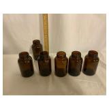 Amber Glass Bottles and Caps