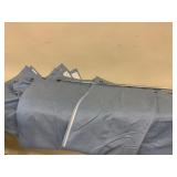 6-Panel Albright Blue Polyester Drapes with Pole