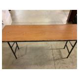 60-Inch Folding Table with Wood Finish