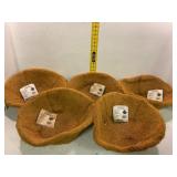 5 Coco Fiber Planter Liners