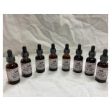 8 Dropper Bottles with Labels