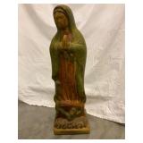 Painted Plaster Statue of Virgin Mary