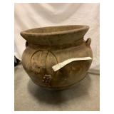 Large Rusted Metal Bean Pot