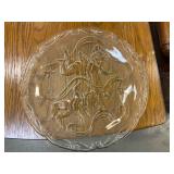 Clear Glass Plate with Cherub Design