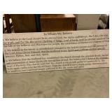 Wooden Wall Plaque with Religious Text