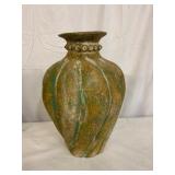 Large Painted Ceramic Urn