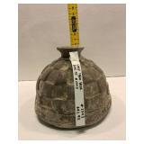 Small Ceramic Vase with Grooved Design