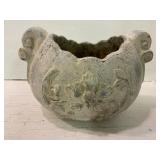 Concrete Floral Ornament Planter