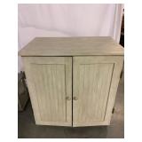 Painted Wood Cabinet with Double Doors