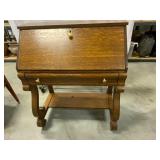 Oak Drop-Front Writing Desk